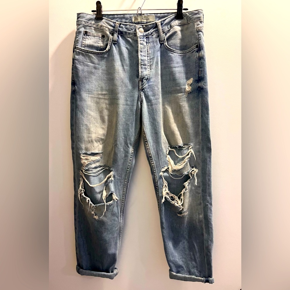 Top shop MOTO Hayden boyfriend distressed jeans W28 L30